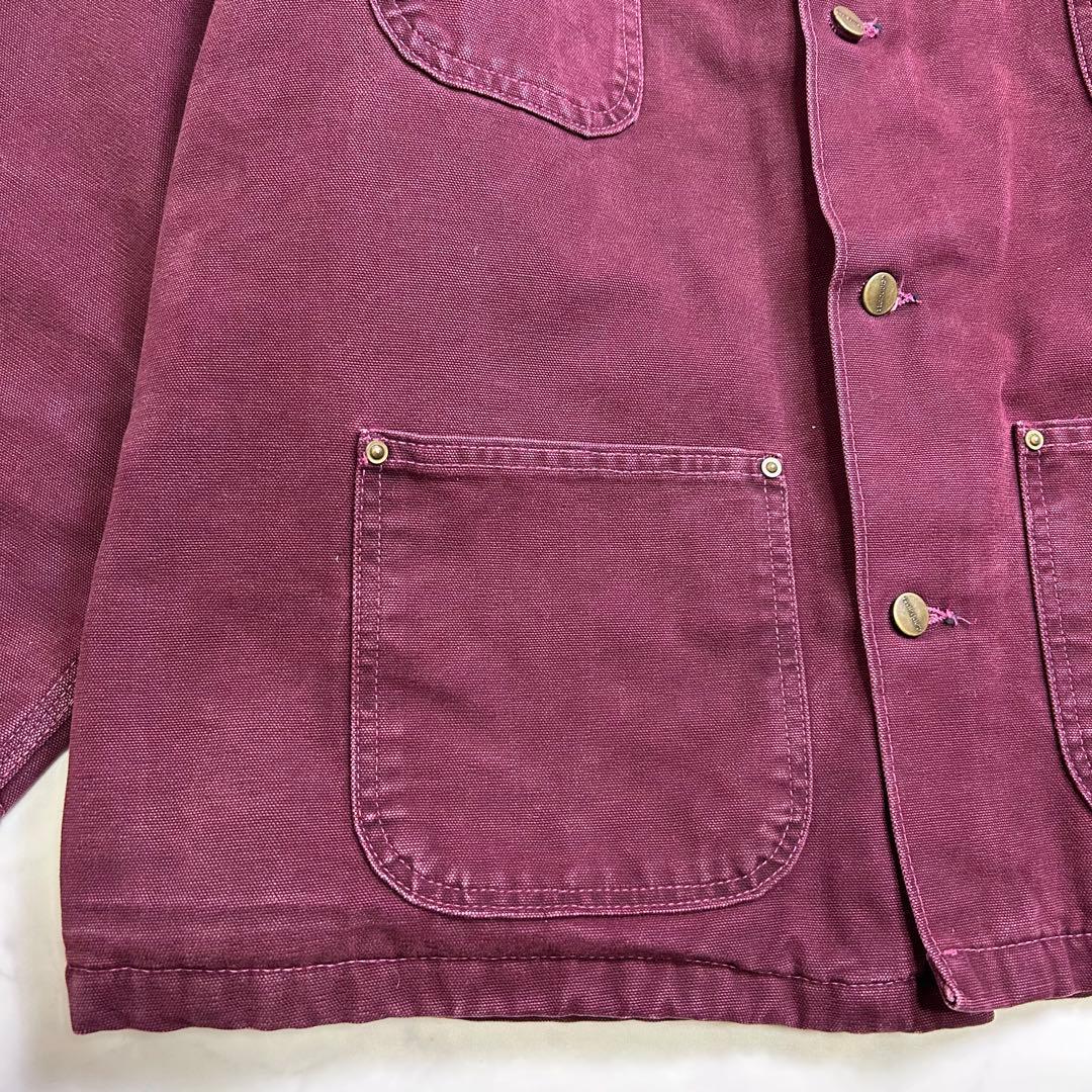【希少色】美品 星タグ カーハート ミシガンチョアコート バーガンディ L