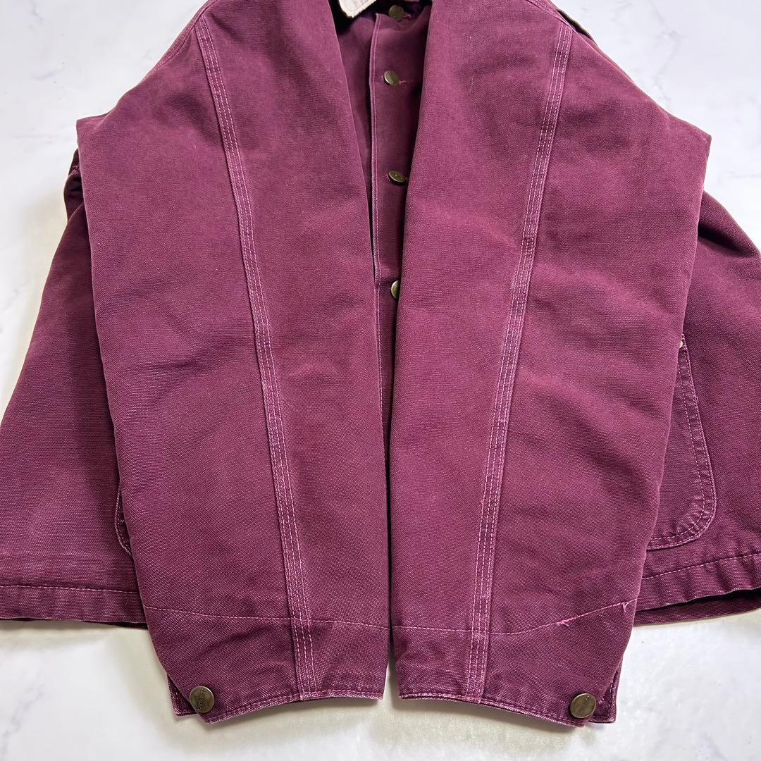 【希少色】美品 星タグ カーハート ミシガンチョアコート バーガンディ L