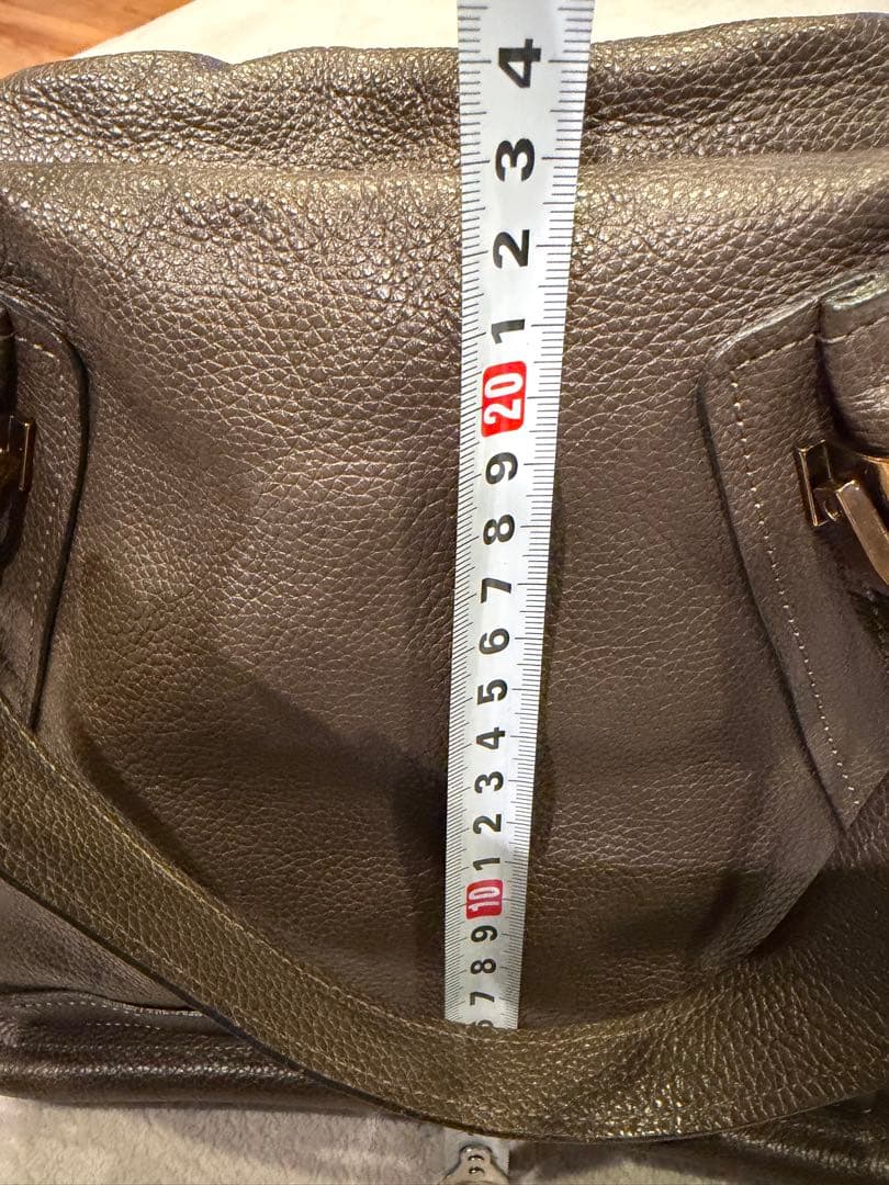 Chloe クロエ　パラティ　グレー レザー ショルダーバッグ 保存袋付き