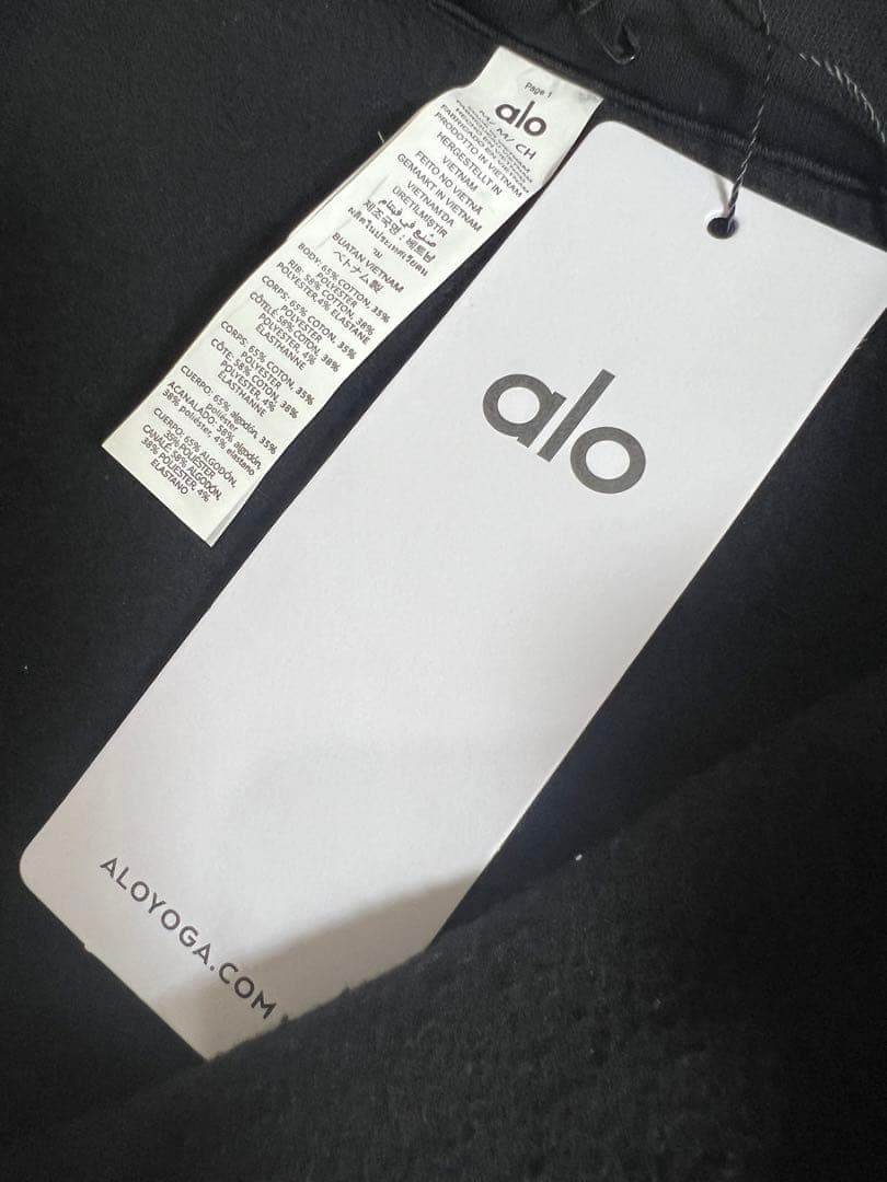 ALO YOGA ジップアップ トレーナー　スウェット　ブラックS M L