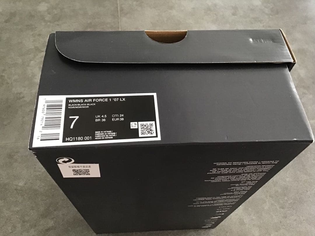靴 Nike Air Force 1 Black l swoosh 24cm