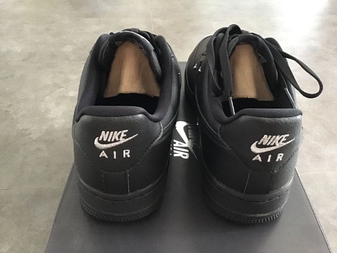 靴 Nike Air Force 1 Black l swoosh 24cm