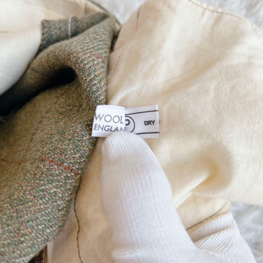 美品 CORDINGS 英国製 アジャスター付 パンツ 36 グリーン チェック