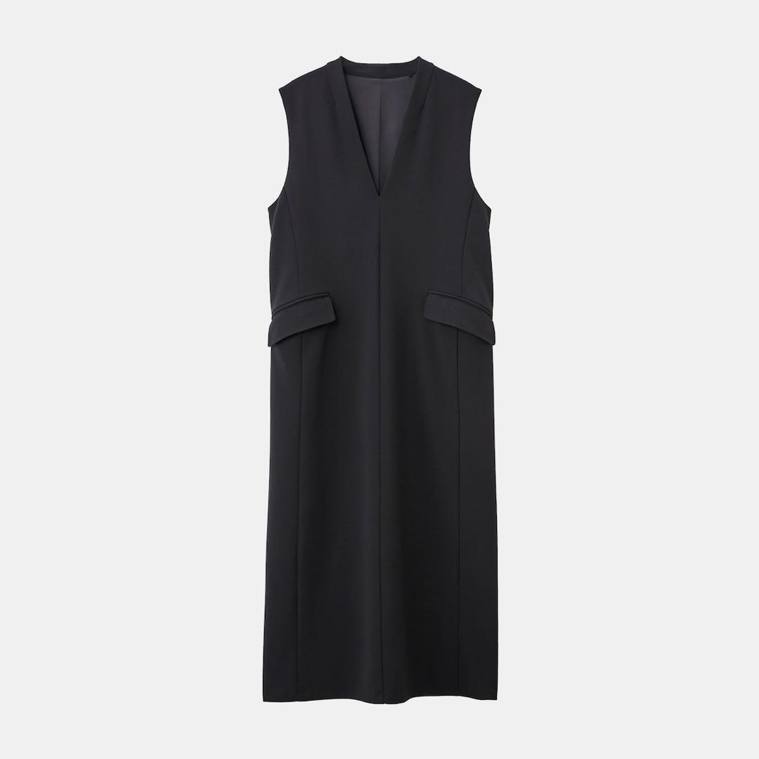 PLST ジョーゼットジャージージャンパーワンピース