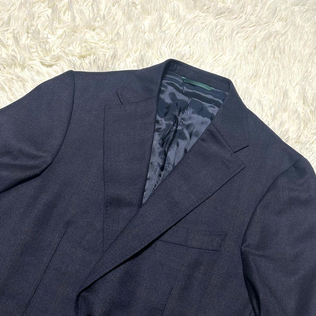 良品　エルメネジルドゼニア生地　スーツセットアップ　100AB7 ネイビー系