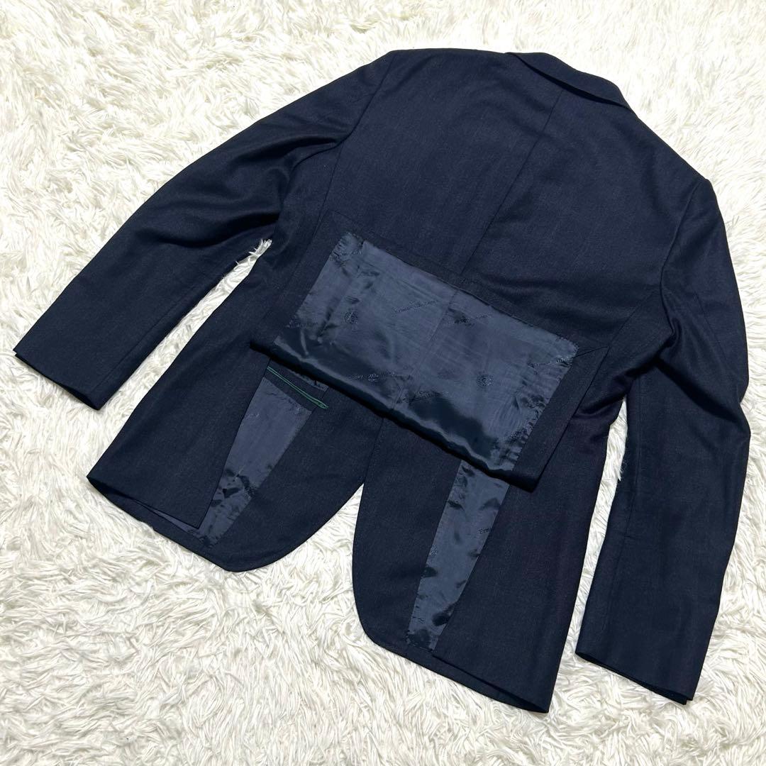 良品　エルメネジルドゼニア生地　スーツセットアップ　100AB7 ネイビー系