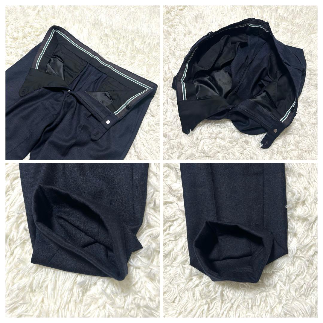 良品　エルメネジルドゼニア生地　スーツセットアップ　100AB7 ネイビー系