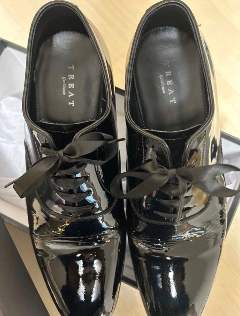 THE TREAT DRESSING 新郎シューズ 7 1/2 エナメル 結婚式