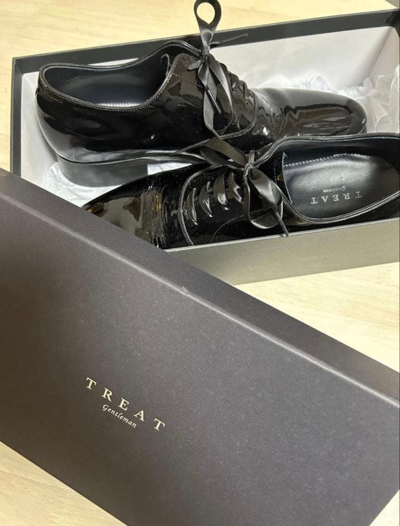 THE TREAT DRESSING 新郎シューズ 7 1/2 エナメル 結婚式