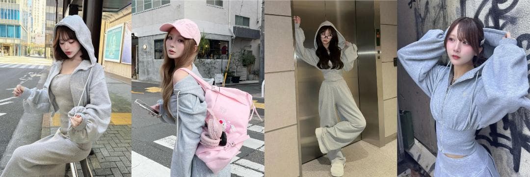 ダーリッチ darich カラーラメスウェットバレルパンツ グレー FREE