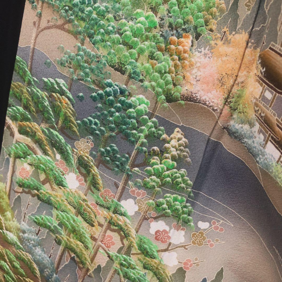 美品　正絹 色留袖　4点セット 三つ紋 作家物 袋帯　比翼仕立て　入学式　結婚式