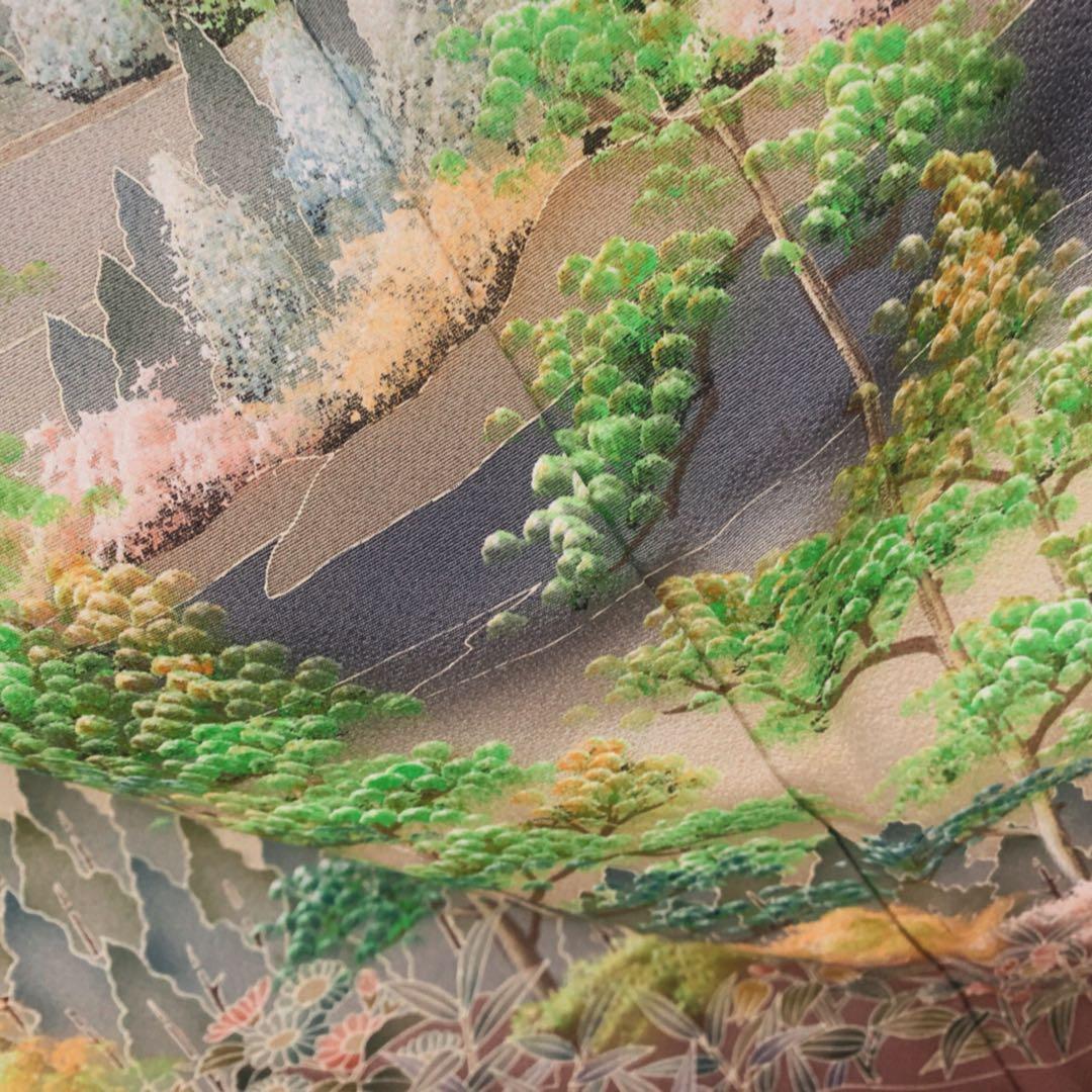 美品　正絹 色留袖　4点セット 三つ紋 作家物 袋帯　比翼仕立て　入学式　結婚式