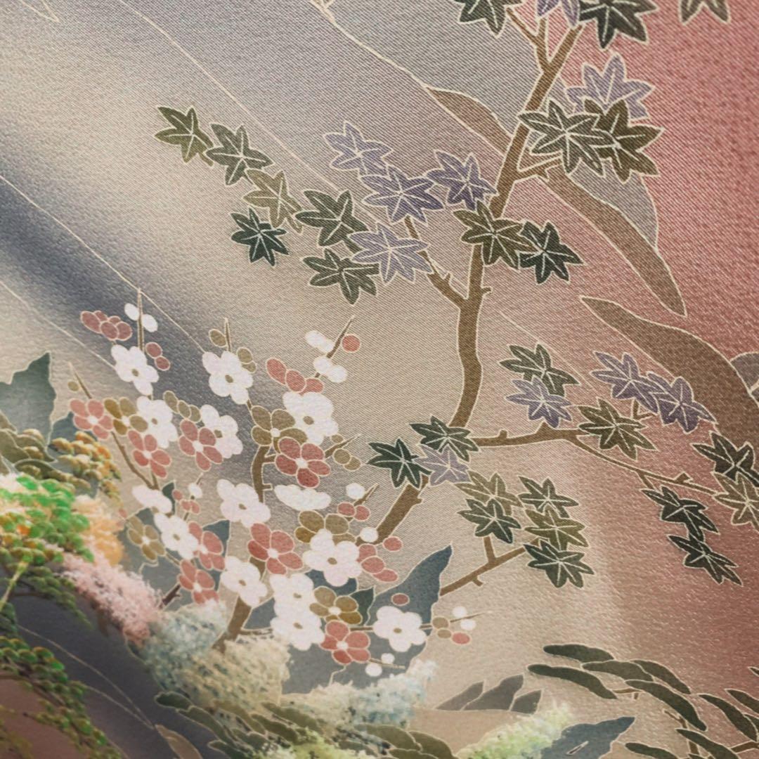 美品　正絹 色留袖　4点セット 三つ紋 作家物 袋帯　比翼仕立て　入学式　結婚式