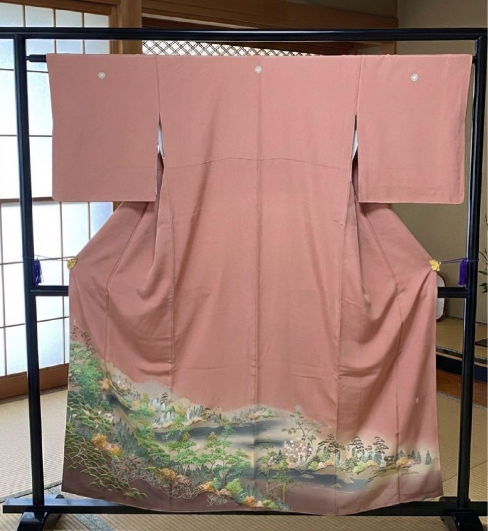 美品　正絹 色留袖　4点セット 三つ紋 作家物 袋帯　比翼仕立て　入学式　結婚式