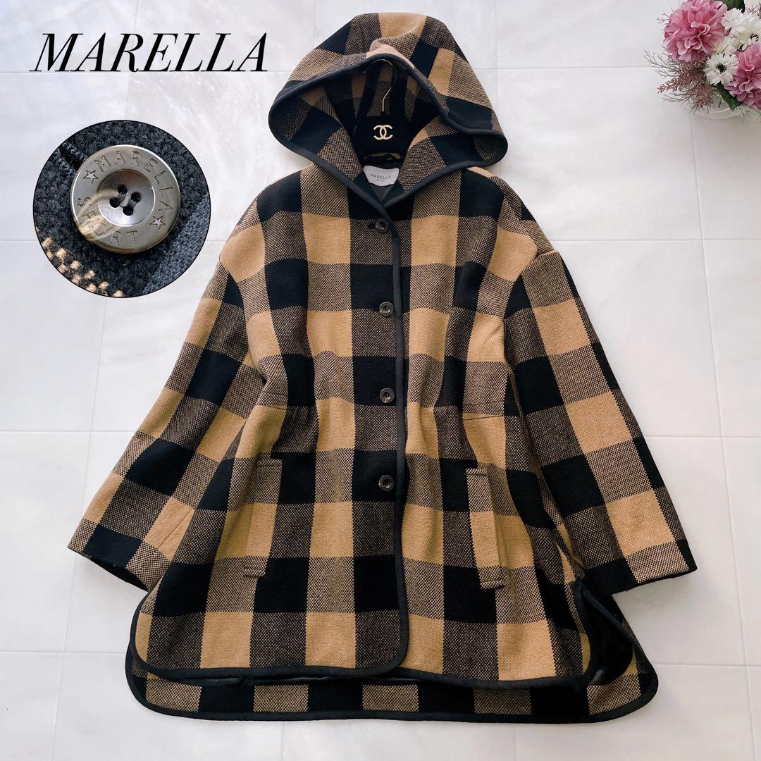 極美品✨近年 マレーラ マックスマーラ フーデッドコート 大きいサイズ 42