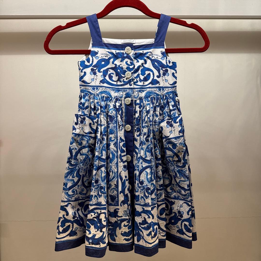 Dolce&Gabbana子供100cmドルガバキッズ￼ノースリーブワンピース