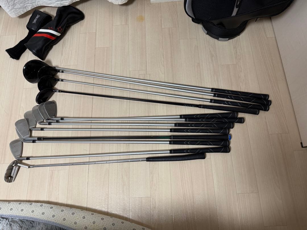 キャディーバッグ　ゴルフバッグ　クラブ12本セット　初心者向け　中古　特典付き