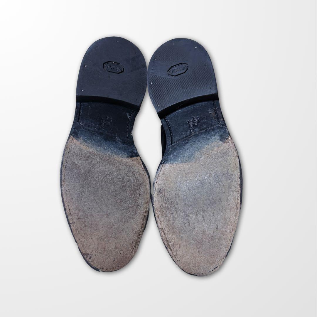 アレンエドモンズ 外羽根 Uチップ 黒 レザー 9D スプリットトゥ　古着