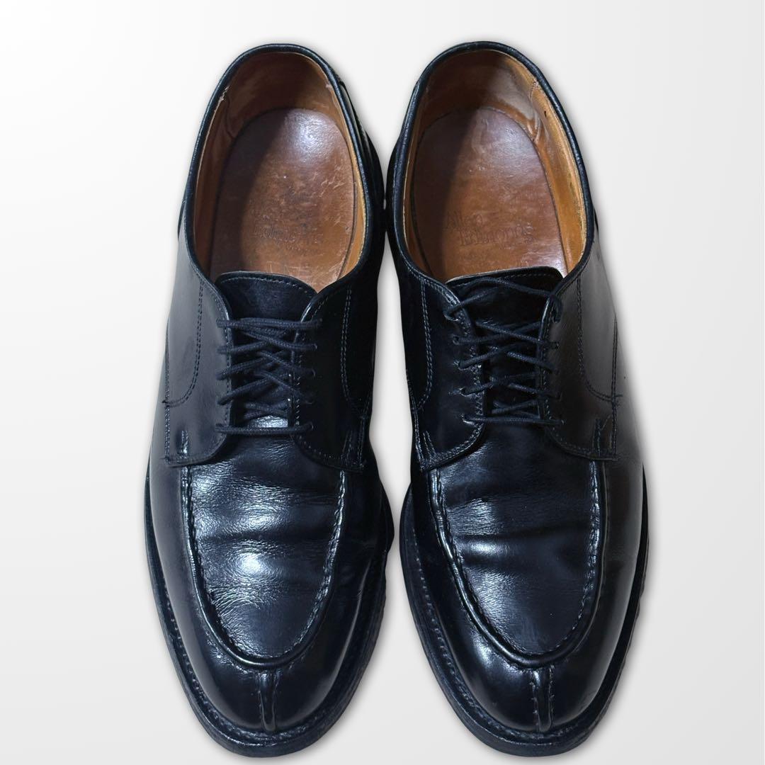 アレンエドモンズ 外羽根 Uチップ 黒 レザー 9D スプリットトゥ　古着