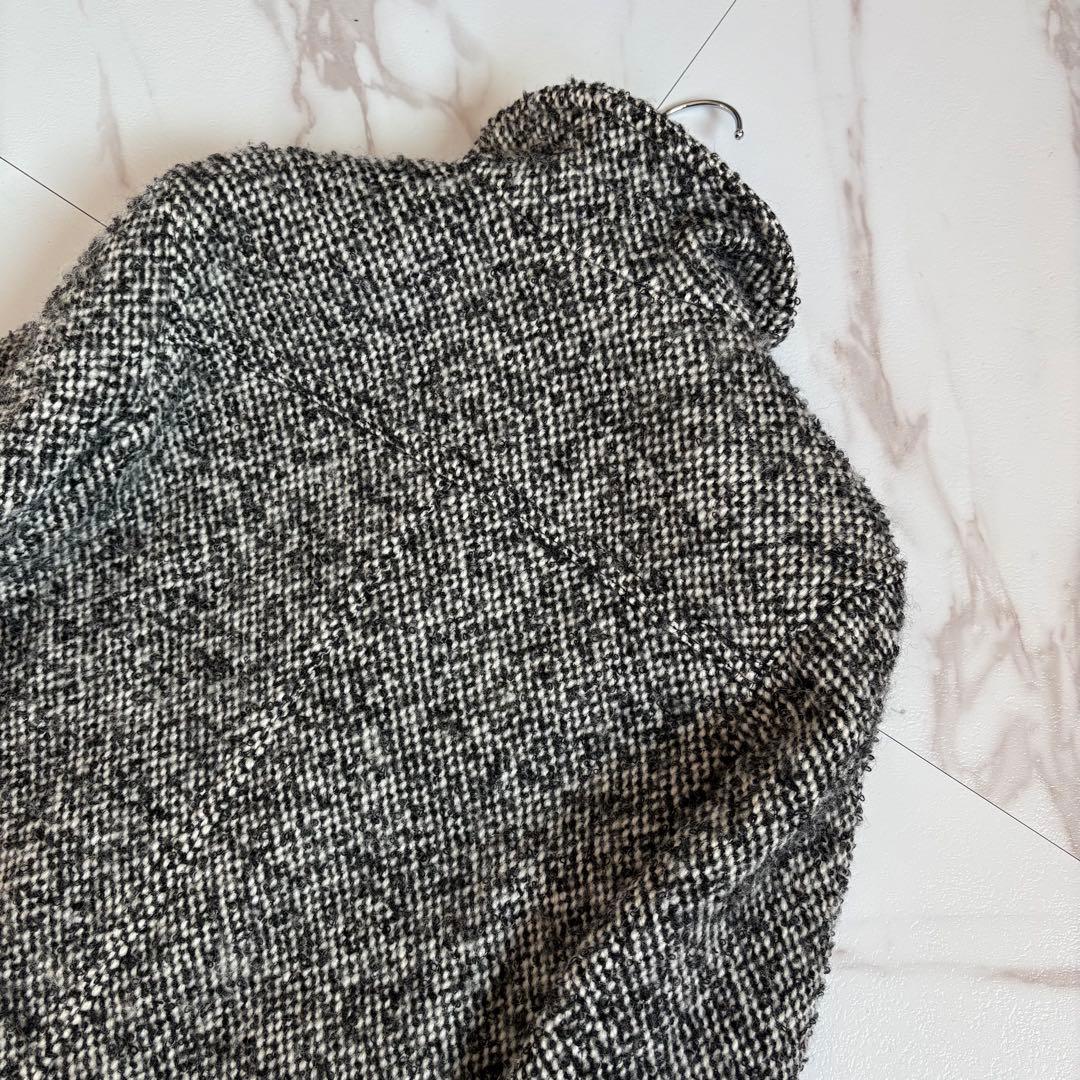 人気◆バーバリーロンドン ツイード コート メタルボタン 38 M