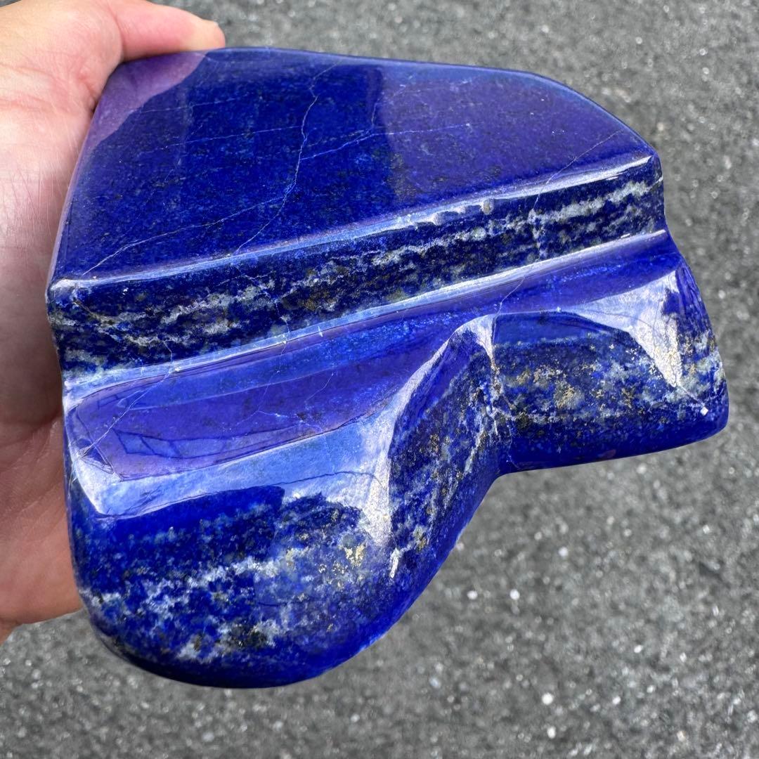 ☆ラピスラズリ☆5A☆引寄せ☆約489 g☆アフガニスタン産☆天然無着色☆磨き石