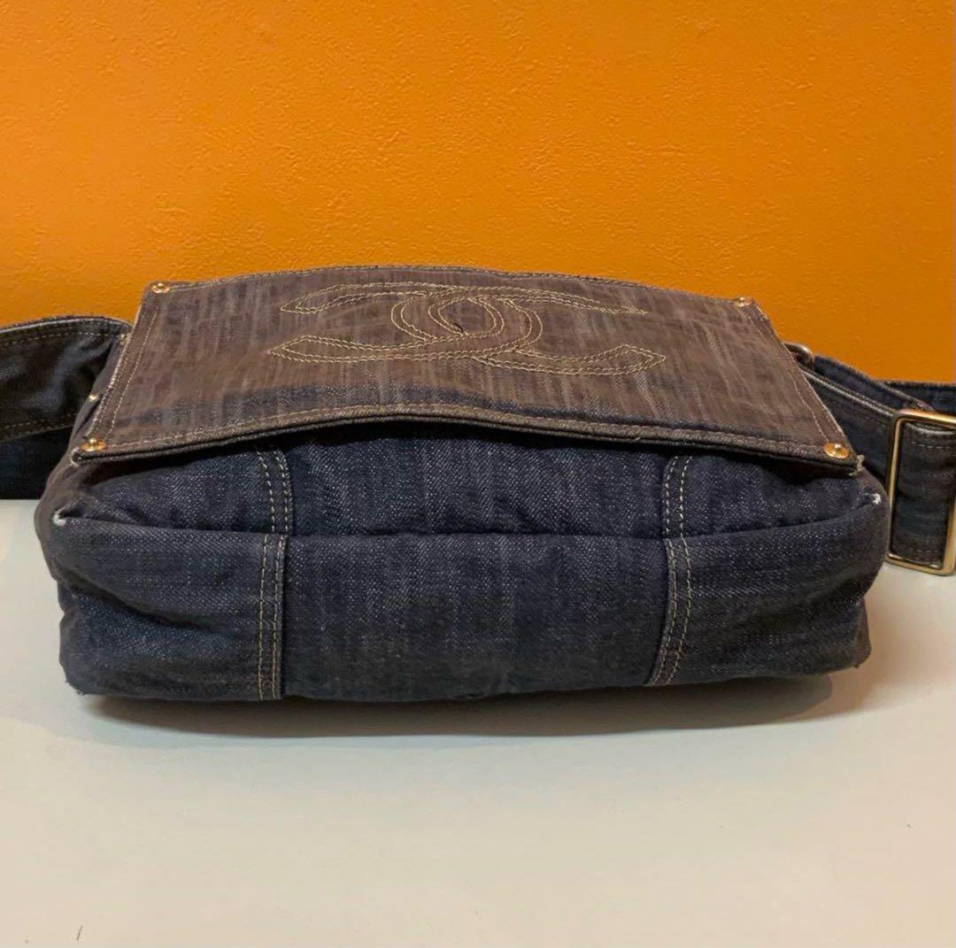 CHANEL デニム ショルダーバッグ　メッセンジャーバッグ　ダメージ　希少