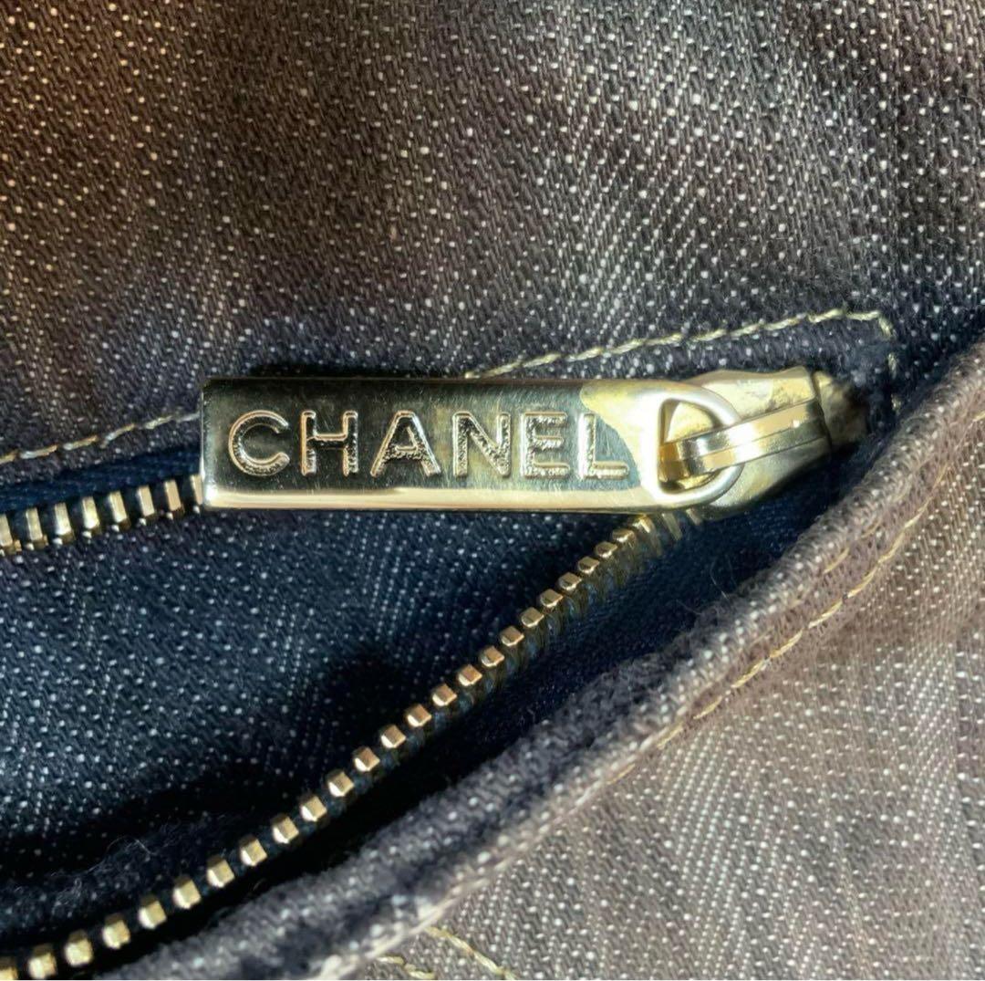 CHANEL デニム ショルダーバッグ　メッセンジャーバッグ　ダメージ　希少
