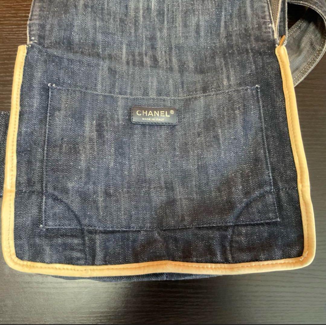 CHANEL デニム ショルダーバッグ　メッセンジャーバッグ　ダメージ　希少