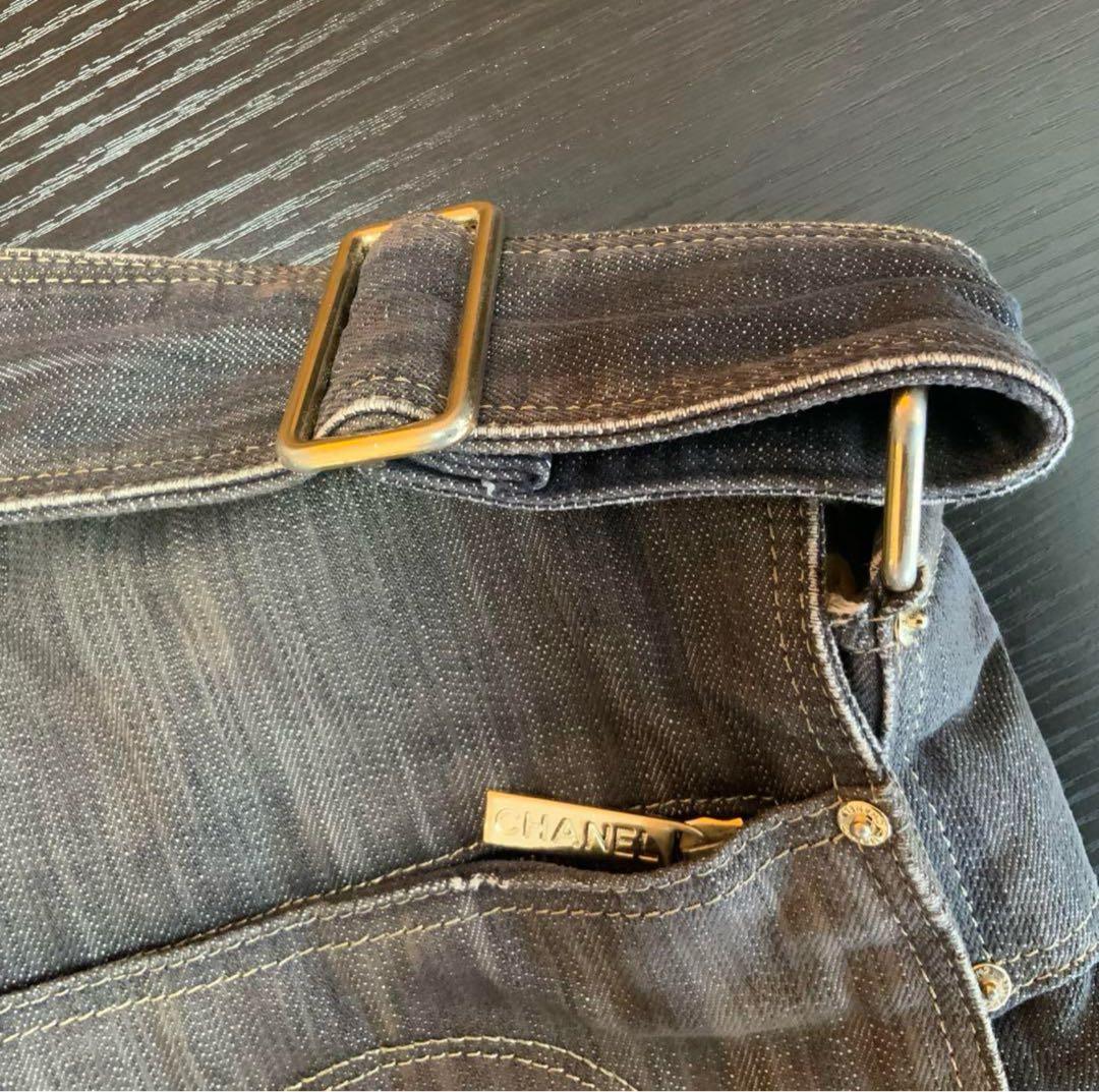 CHANEL デニム ショルダーバッグ　メッセンジャーバッグ　ダメージ　希少