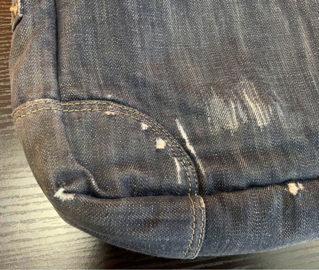 CHANEL デニム ショルダーバッグ　メッセンジャーバッグ　ダメージ　希少