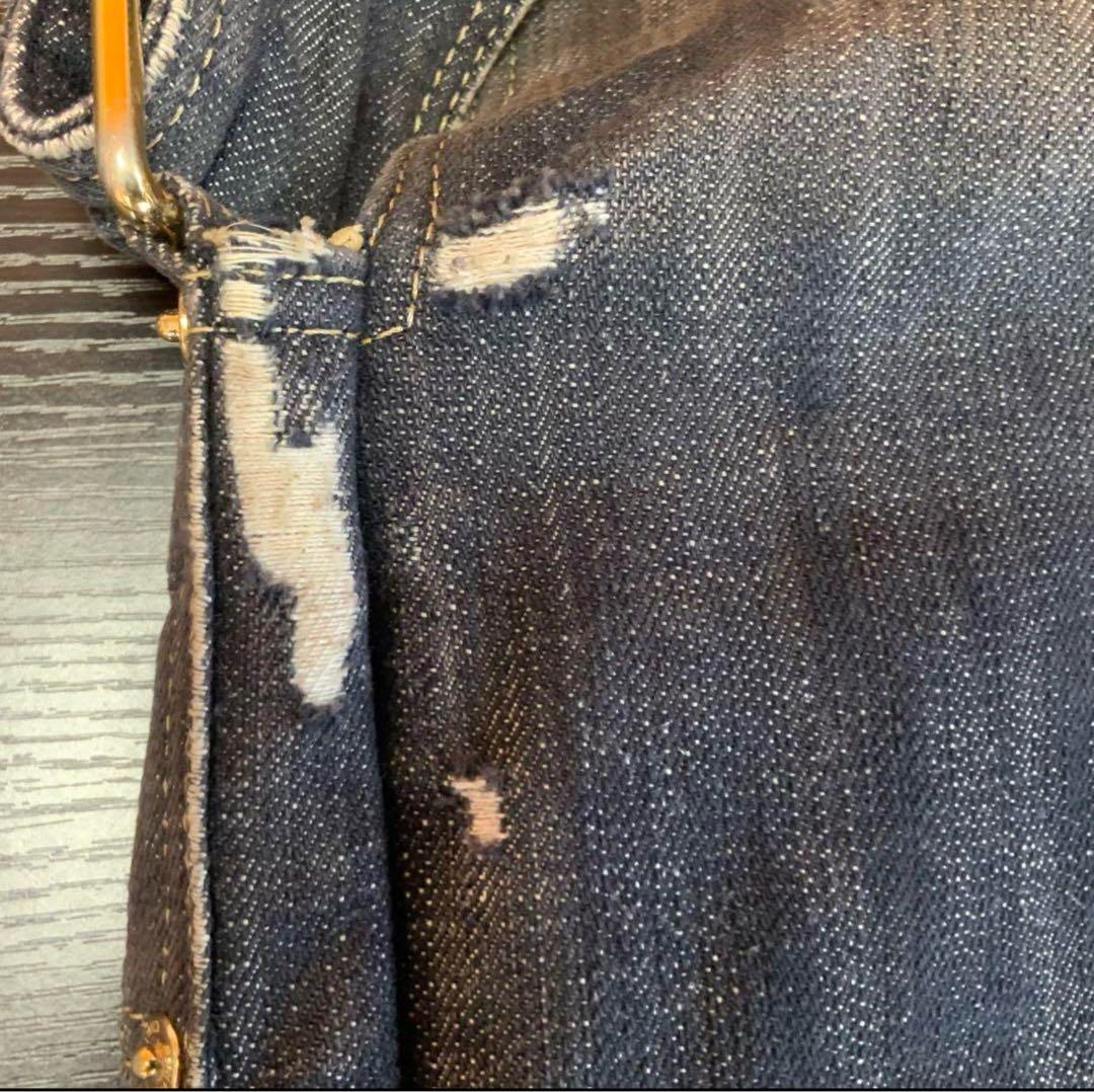 CHANEL デニム ショルダーバッグ　メッセンジャーバッグ　ダメージ　希少