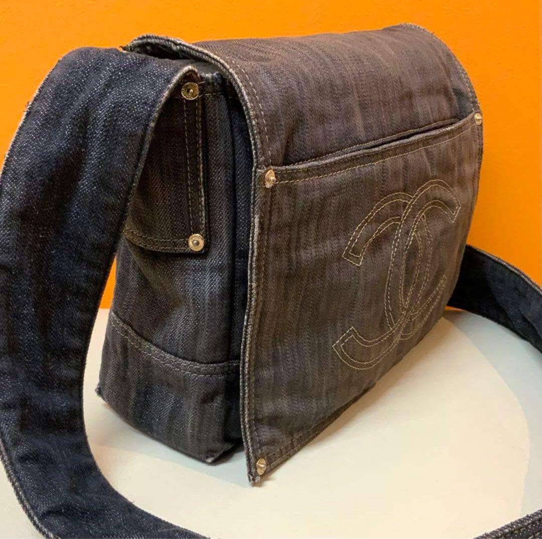 CHANEL デニム ショルダーバッグ　メッセンジャーバッグ　ダメージ　希少