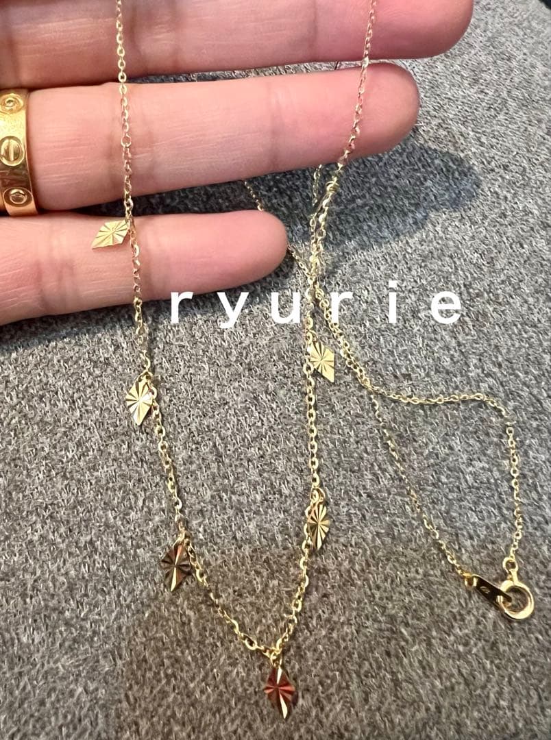 18金K18レディースネックレス43センチ