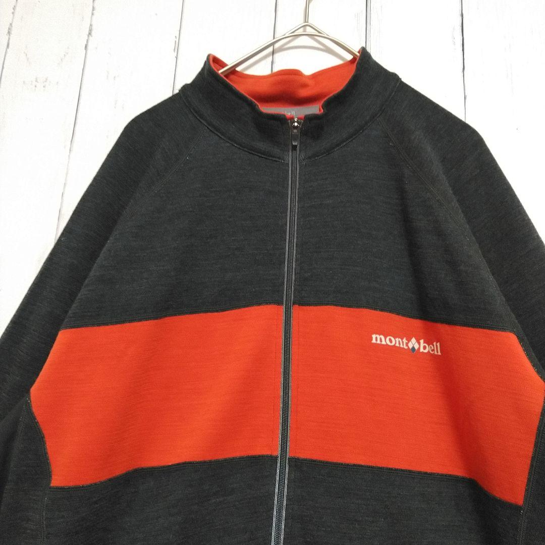 ほぼ新品　モンベル　メリノウールプラス　サイクルジャージ　冬季　中厚手　黒　ＸＬ