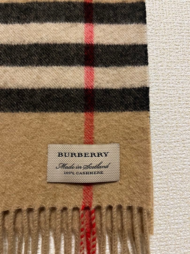 BURBERRY　バーバリー　マフラー　カシミア100%　キャメル