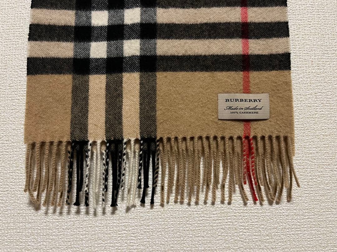 BURBERRY　バーバリー　マフラー　カシミア100%　キャメル