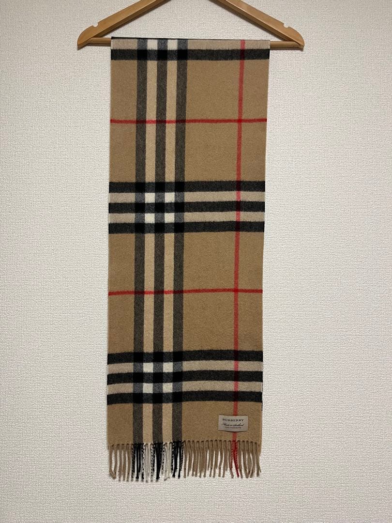 BURBERRY　バーバリー　マフラー　カシミア100%　キャメル