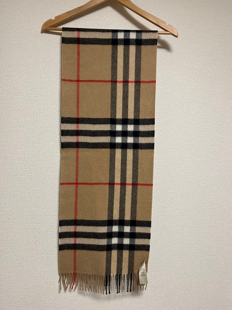 BURBERRY　バーバリー　マフラー　カシミア100%　キャメル
