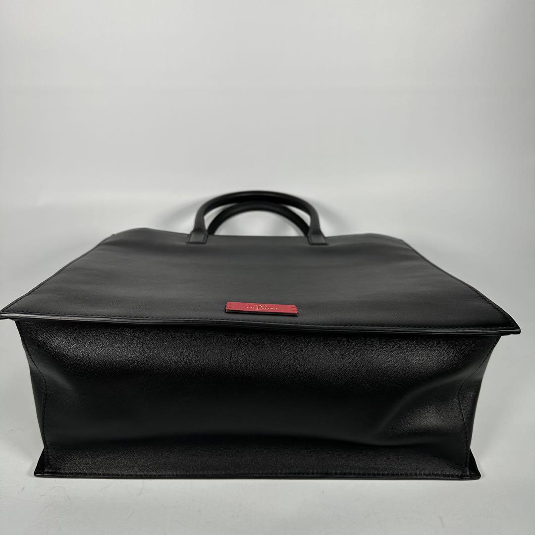 極美品 VALENTINO ヴァレンティノ Vロゴ 2way トートバッグ 黒