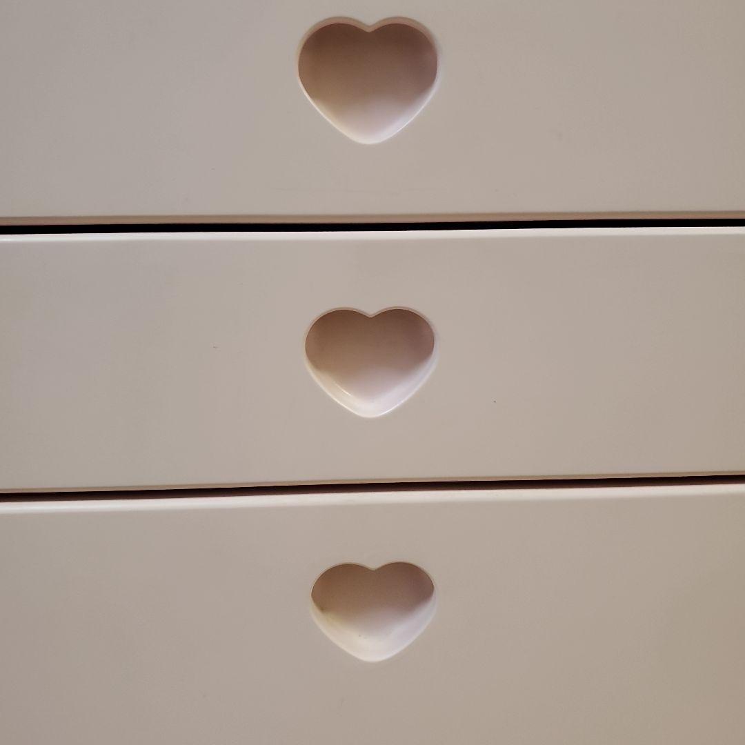 ☆コイズミデスク☆学習家具　袖机　ワゴン　ピンク　小学　中学　高校　ハート