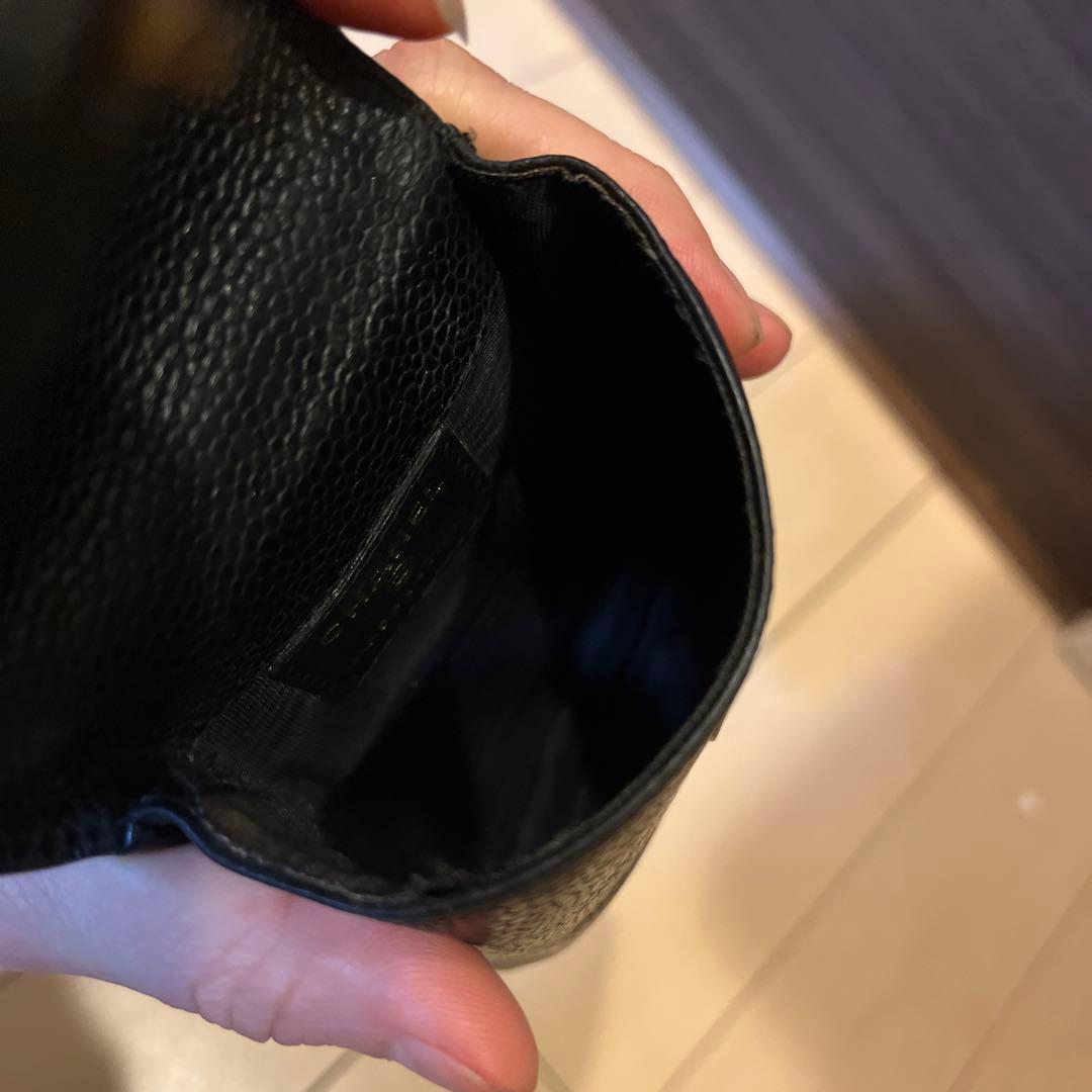 CHANEL シガレットケース　タバコケース　キャビアスキン　ブラック