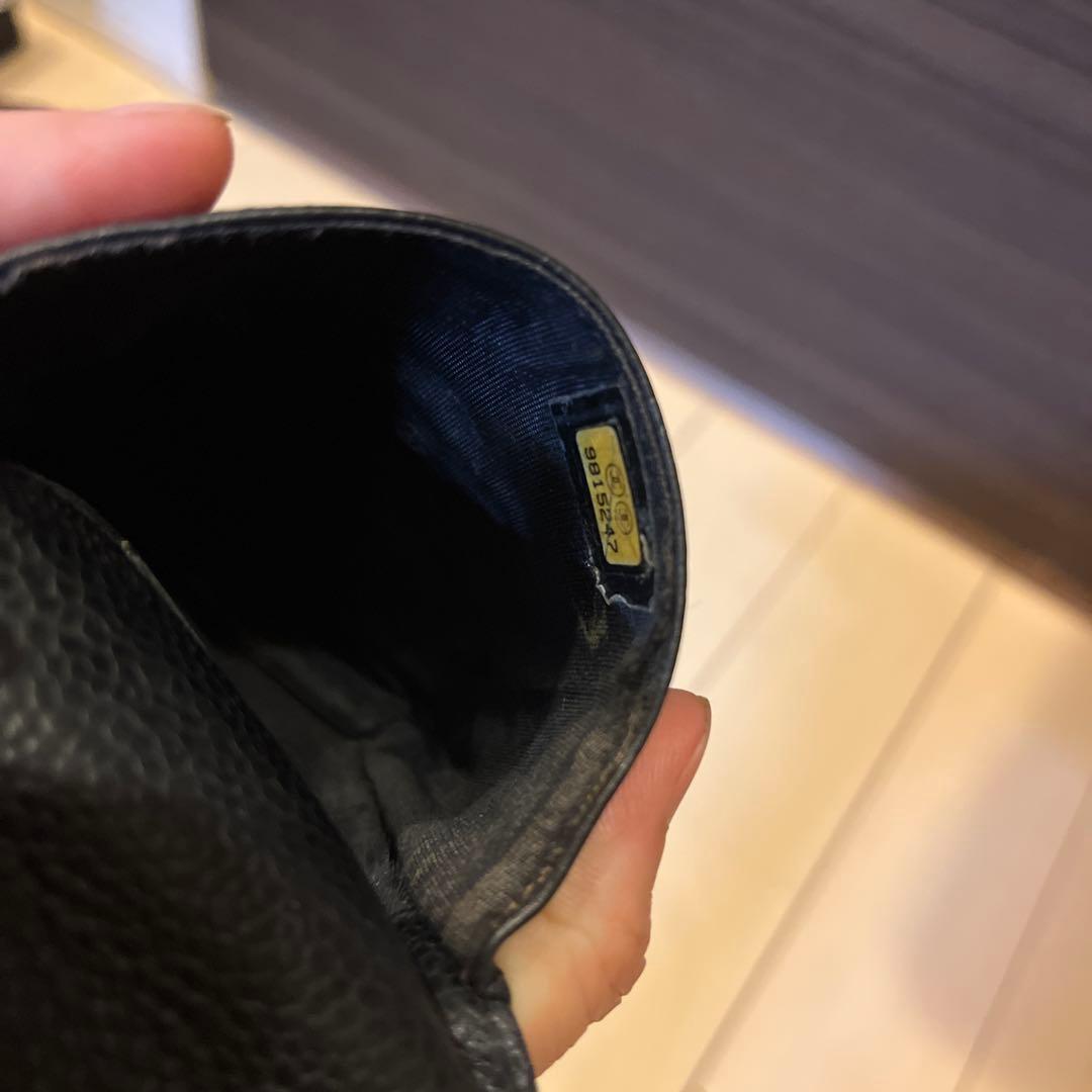 CHANEL シガレットケース　タバコケース　キャビアスキン　ブラック