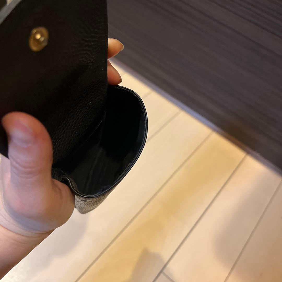 CHANEL シガレットケース　タバコケース　キャビアスキン　ブラック