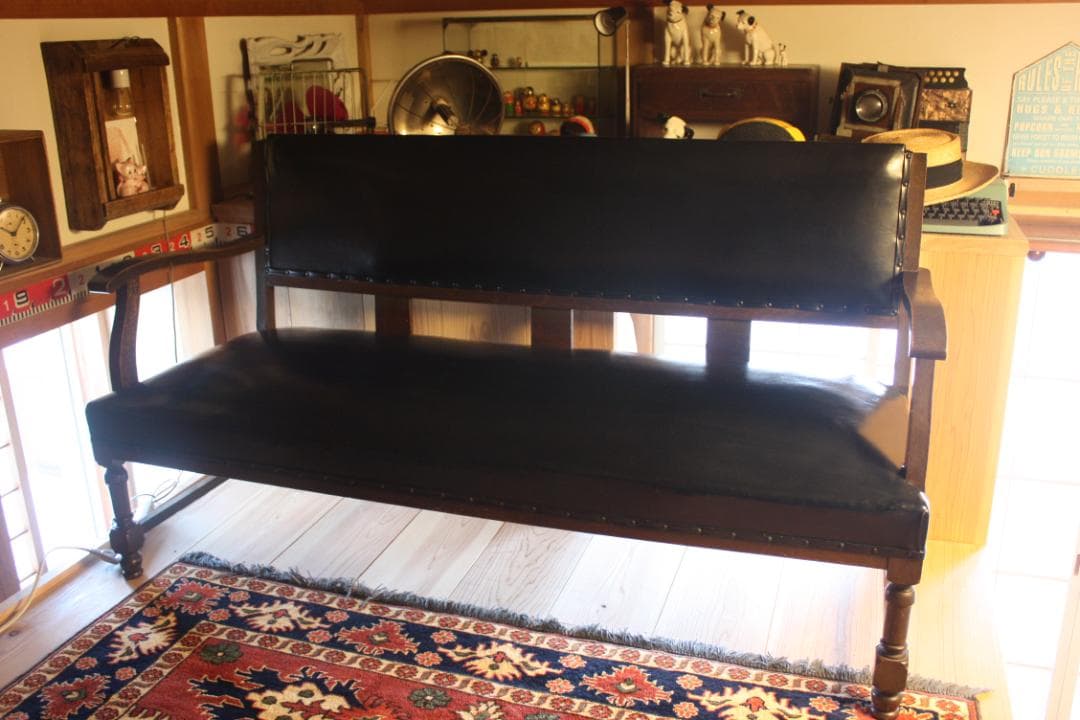 tabuソファ 3シーター 楢材 アンティーク レトロ ミッドセンチュリー