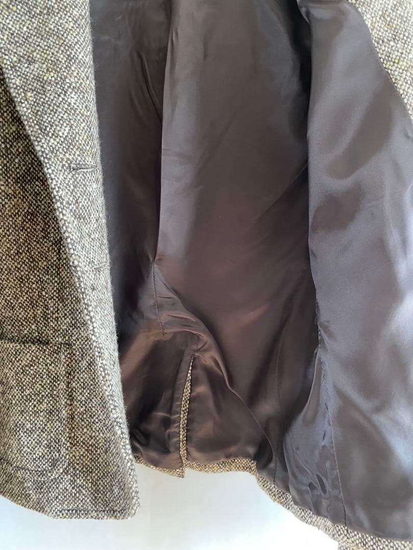 美品 miumiuミュウミュウ テーラードジャケット ツイード ブラウン系