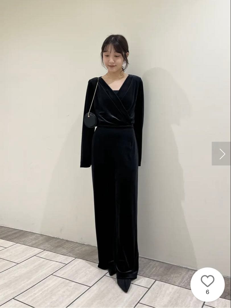 【タグ付き新品】アニュアンス ベロアカットオールインワン ブラウン 1