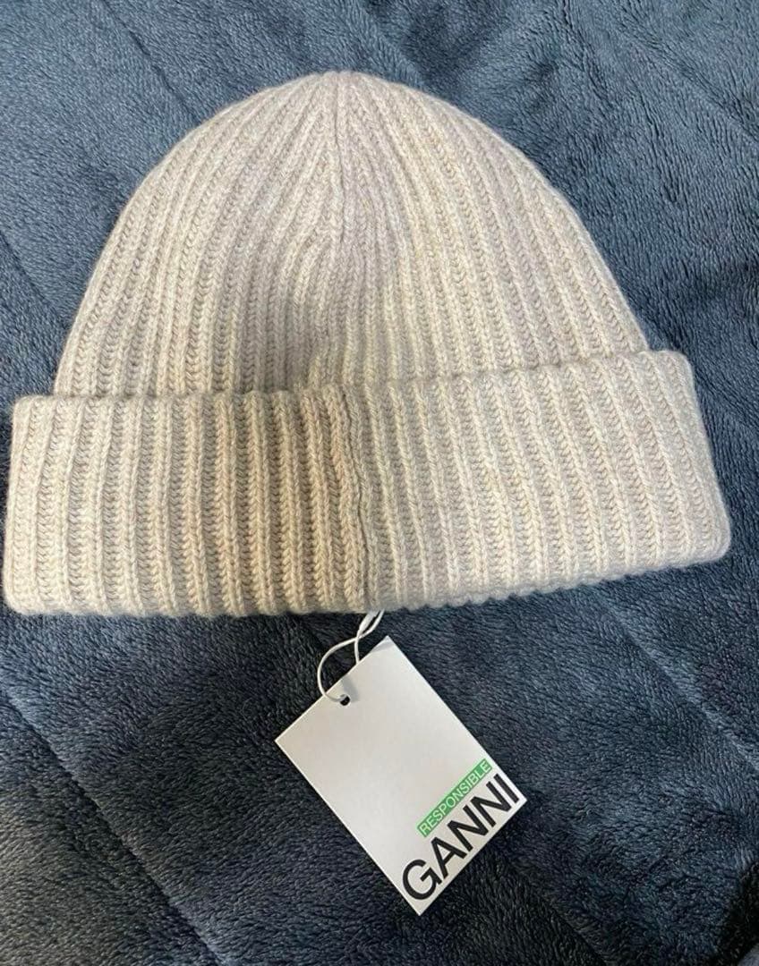 GANNI ガニー ニット帽 Structured Rib Beanie