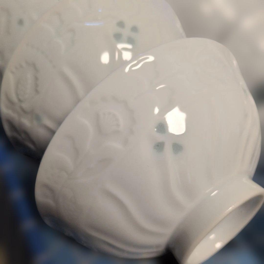 y*1様 新品　有田焼 花模様 飯碗 セット　ホタル花彫　20客