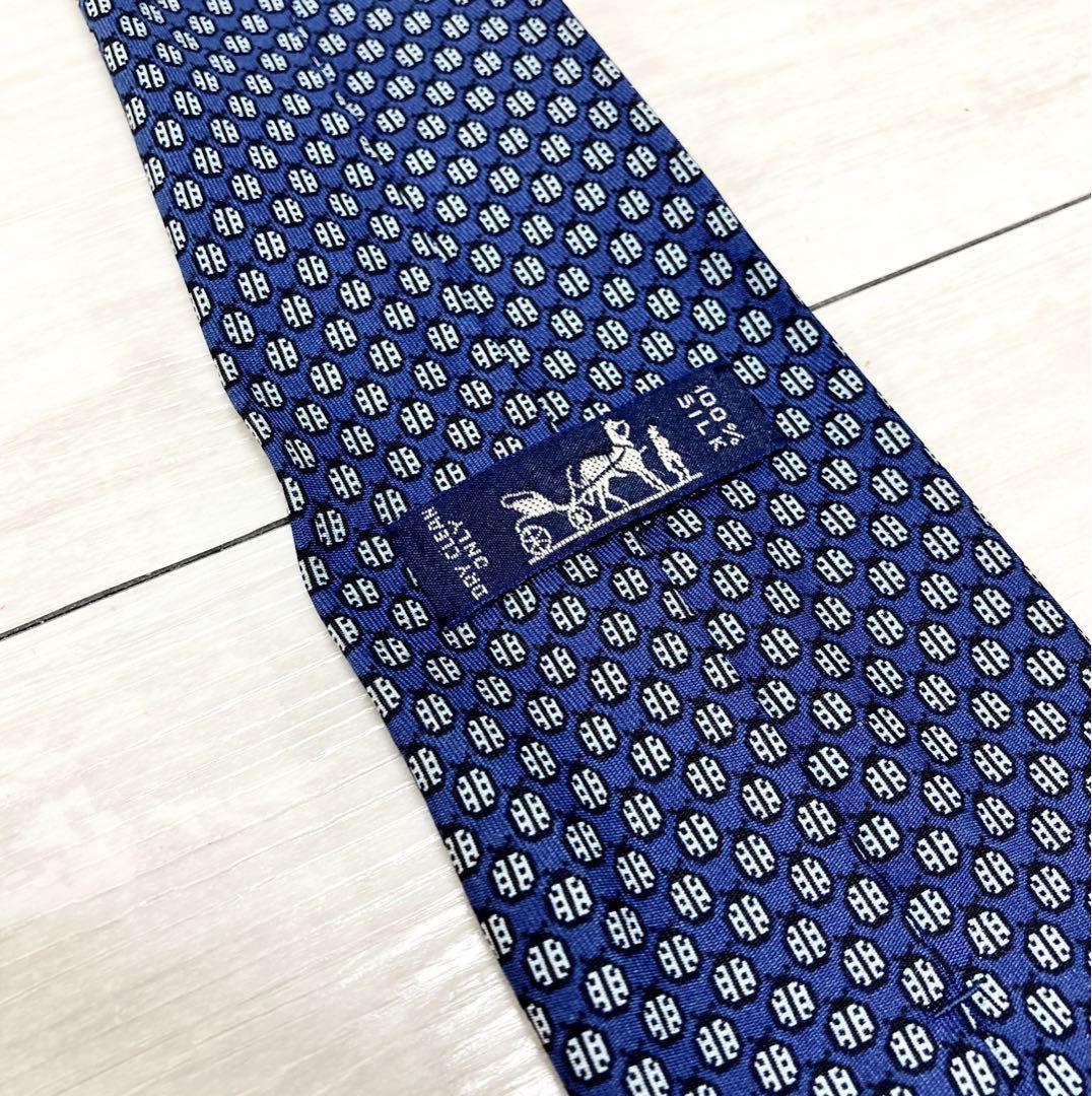 エルメス HERMES レディーバグデザイン シルク100% メンズ ネクタイ