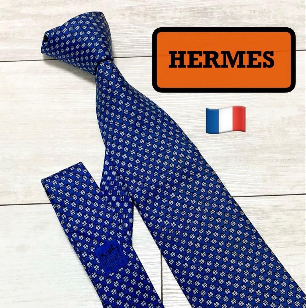 エルメス HERMES レディーバグデザイン シルク100% メンズ ネクタイ